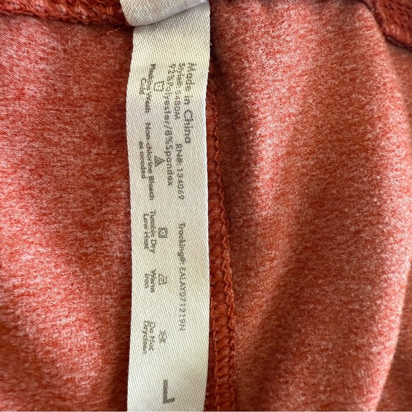 Ebb & Flow Athletic Leggings Women’s Size Large Heather Red Rust Pockets Ankle - Picture 8 of 9